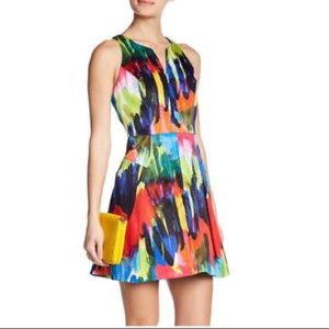 NWT MILLY ABSTRACT PRINT RACERBACK DRESS Sz:4